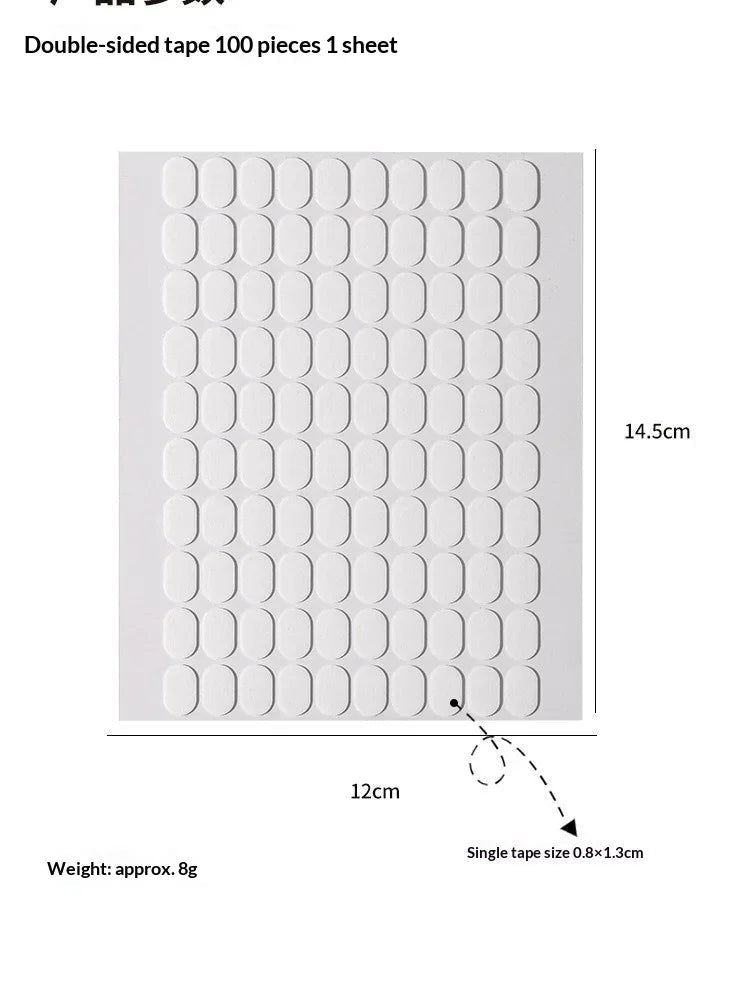 100 Pcs Press On Double Side Jelly Tape Nail Glue Adhesive Clear Stickers Manicure Art Display Stand Salon Practice Showing - Hands of Hope