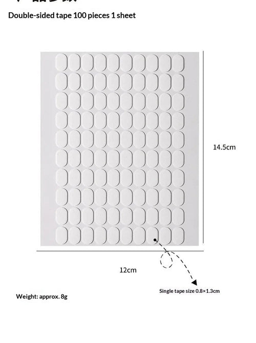 100 Pcs Press On Double Side Jelly Tape Nail Glue Adhesive Clear Stickers Manicure Art Display Stand Salon Practice Showing - Hands of Hope