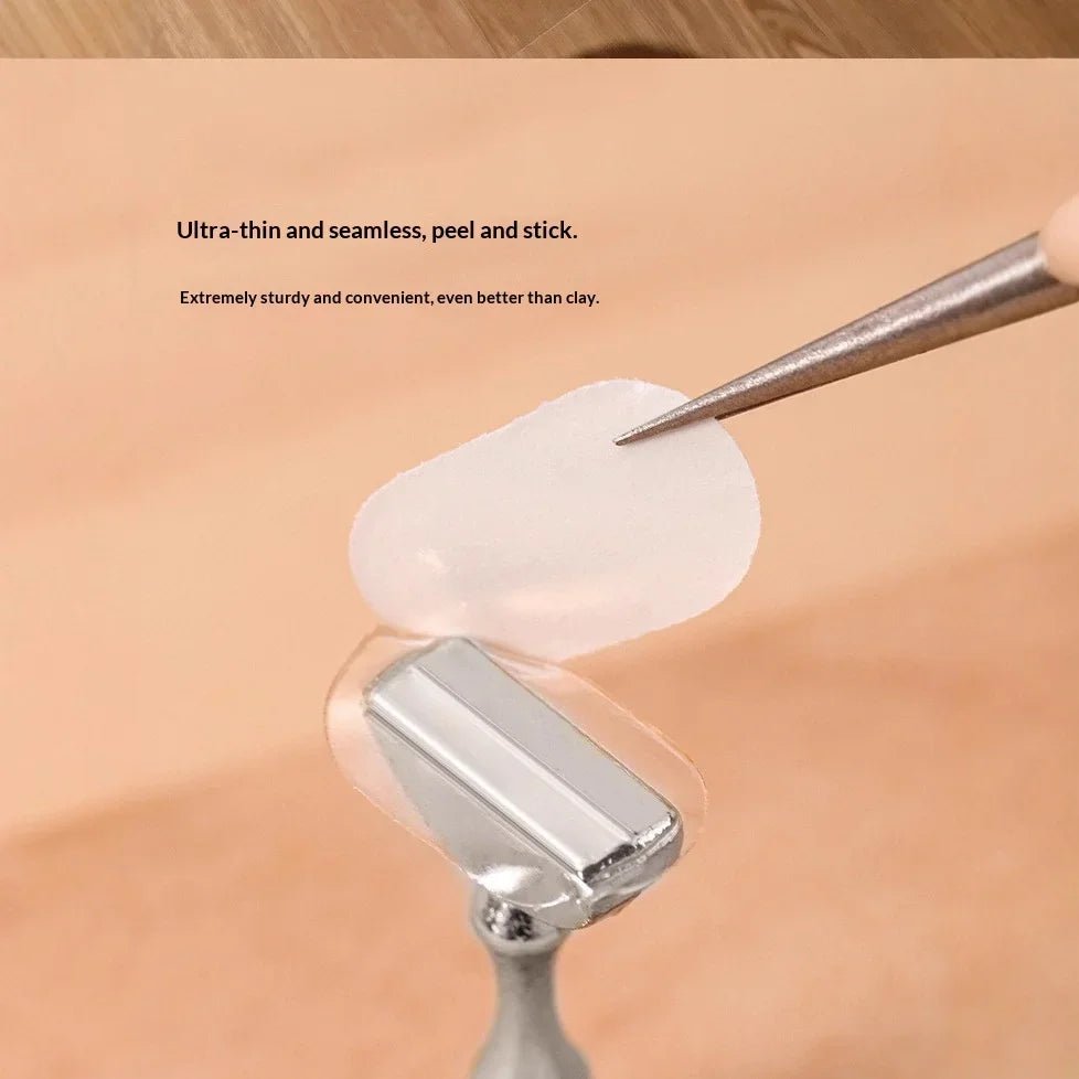 100 Pcs Press On Double Side Jelly Tape Nail Glue Adhesive Clear Stickers Manicure Art Display Stand Salon Practice Showing - Hands of Hope