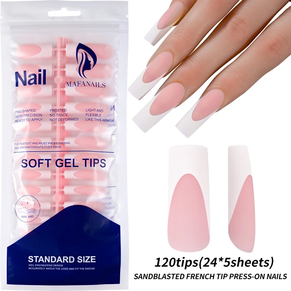100Pcs Light Pink Press on Nails Short Medium Square Wearable Fake Nails Tips 10 sizes Full Cover False Nails Finger Decoration - Hands of Hope