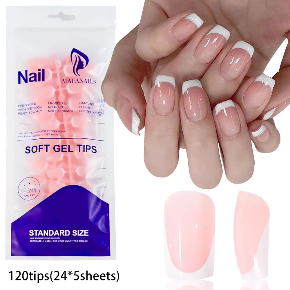 100Pcs Light Pink Press on Nails Short Medium Square Wearable Fake Nails Tips 10 sizes Full Cover False Nails Finger Decoration - Hands of Hope