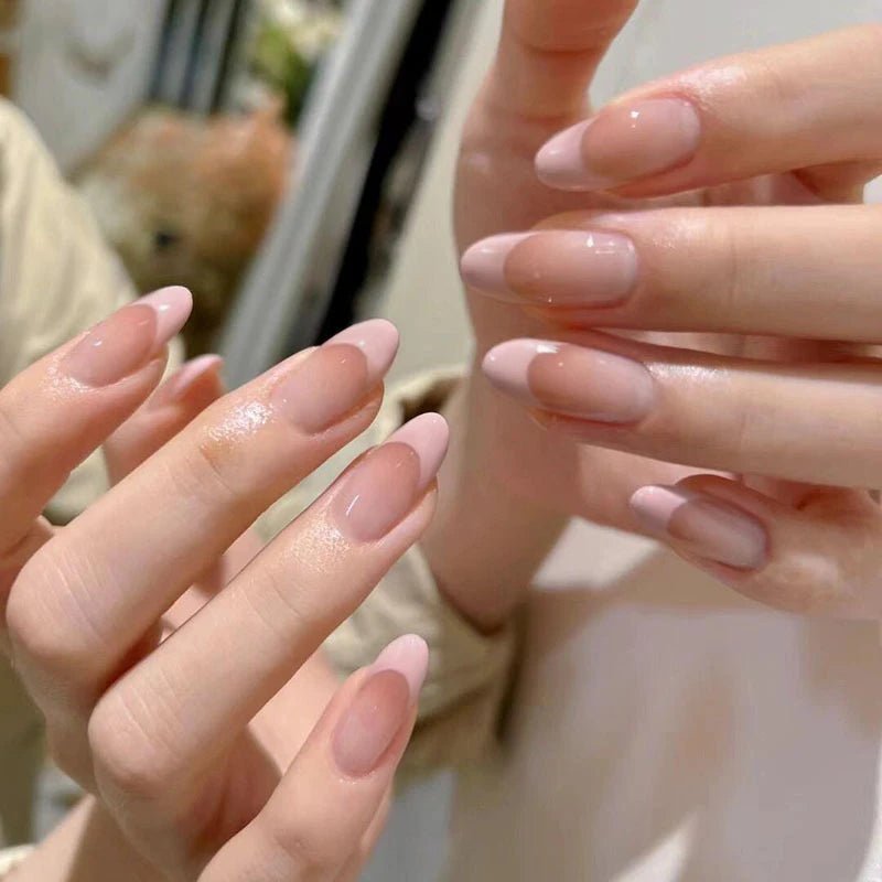 10pc Cat Eye Almond Handmade Press on Nails Light Blue Bow Fake Nails False Nails Artificial Nail Wearable Nail Tips Art Uñas - Hands of Hope