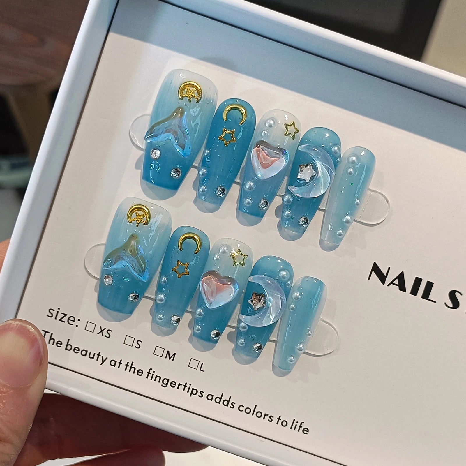 10pcs Black Edge French Press on Nails Wearable Pink Med - length Ballet False Nail Love Pearl Bow Design Full Cover Nail Tips Art - Hands of Hope