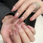 10Pcs Black Handmade Press on Nails Flower Ballet Wearable Rhinestone False Nails Decoration Chinese Manicure Fake Nails Tips - Hands of Hope