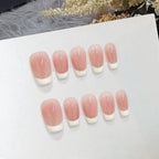 10Pcs Black Handmade Press on Nails Flower Ballet Wearable Rhinestone False Nails Decoration Chinese Manicure Fake Nails Tips - Hands of Hope