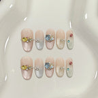 10pcs Blue Cat Eye Almond Handmade Press on Nails 3D Butterfly Fake Nails False Nail Artificial Nail Накладные Ногти Uñas 네일팁 - Hands of Hope