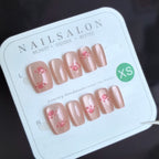 10pcs Cute Woman Press On Nails Handmade Pink Cat Claw Short False Artificial Nail Tips Decorated Korean Nails Press On - Hands of Hope