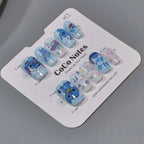 10Pcs Girl's Fashion Cute Cartoon Stitch Press on Nails Baby Fake Nails Girls Gift Toys Nails Patches Girls Detachable Nail Tips - Hands of Hope