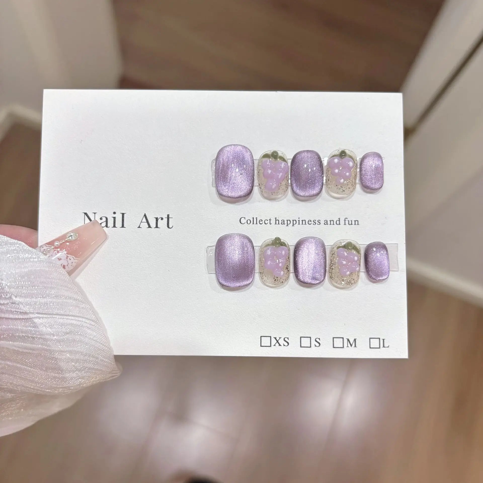 10pcs Handmade Press on Nails Short Square Watermelon Star - Moon Full Coverage Nail Tips for Women&Girl Removable Wearable nail - Hands of Hope