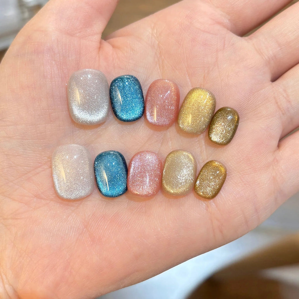 10pcs Love Cat Eye Handmade Press on Nails Simple Fake Nails False Nails Short Artificial Nail Накладные Ногти Uñas Postizas 네일팁 - Hands of Hope