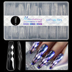120/140Pcs 3D Diamond Almond Ballet Coffin False Nails Clear Press On Nails For Acrylic Gel Reusable Fake Tips DIY Nail Supplies - Hands of Hope