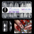120/140Pcs 3D Diamond Almond Ballet Coffin False Nails Clear Press On Nails For Acrylic Gel Reusable Fake Tips DIY Nail Supplies - Hands of Hope