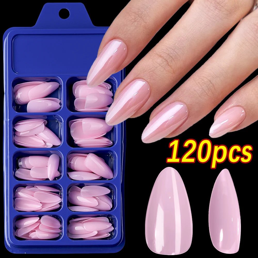 120Pcs 9 - Colors French Fake Toenails Summer Short Sqaure Press On Toe Nails Tips Glossy Nude/Pink/Brown Full Cover False Toenail - Hands of Hope