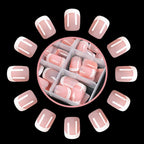 120Pcs Pink French Short Square Fake Nails 12 - Sizes Full Cover Press On Nails Wearable Detachable Finished False Fingertips *TD - Hands of Hope