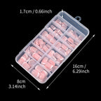 120Pcs Pink French Short Square Fake Nails 12 - Sizes Full Cover Press On Nails Wearable Detachable Finished False Fingertips *TD - Hands of Hope