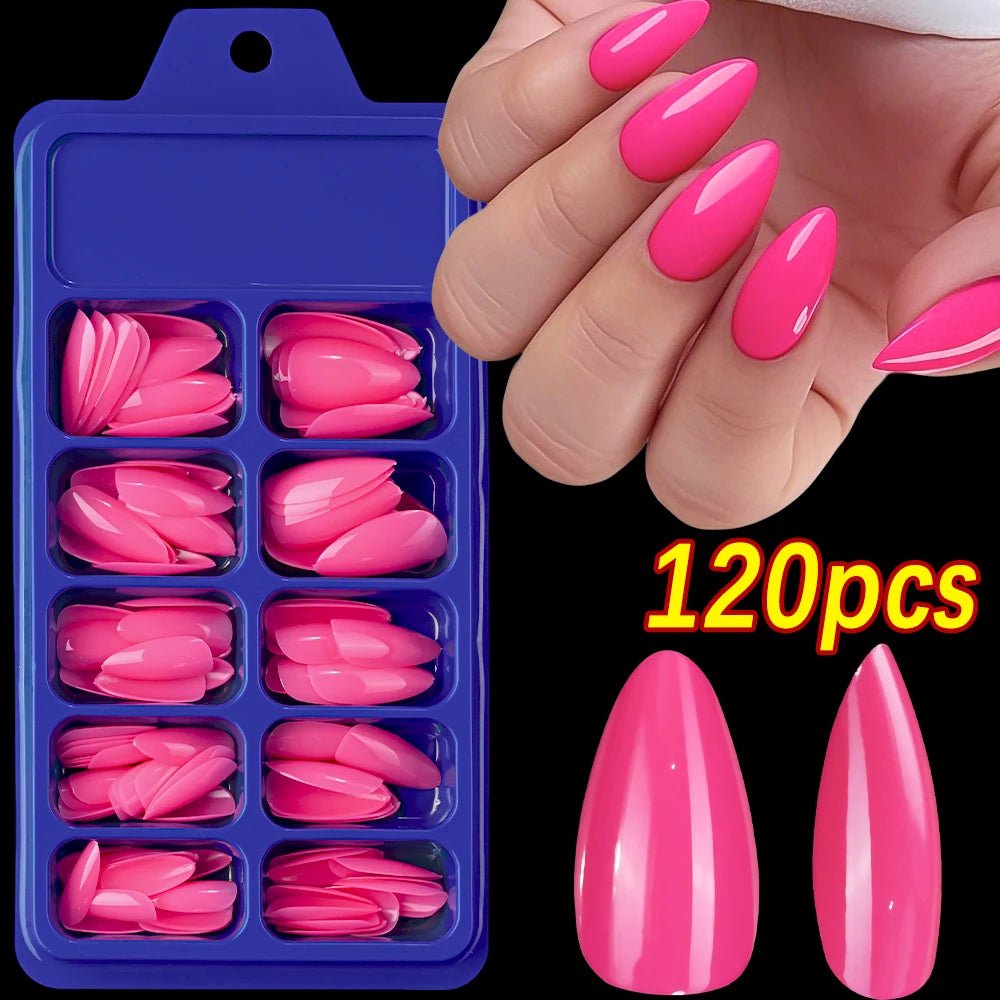 120Pcs Red Short Square Fake Nails Summer Glossy Full Cover Press on Nailtip Acrylic False Fingertip for Women Mother's Day Gift - Hands of Hope