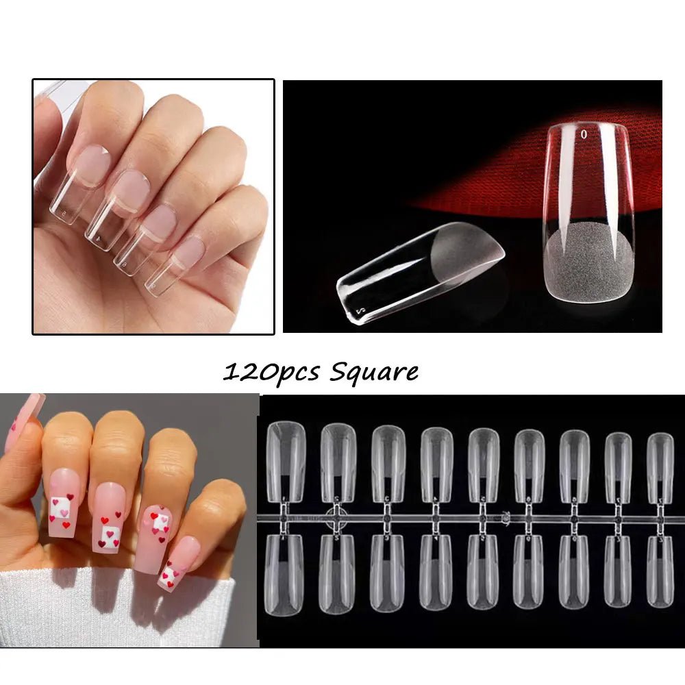 120pcs/bag Matte Press On Nail Tips Soft Full Cover False Nails Oval Almond Sculpted Fake Nail - Hands of Hope