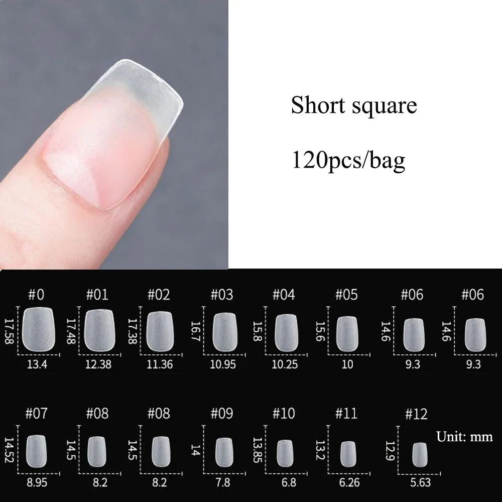 120pcs/bag Matte Press On Nail Tips Soft Full Cover False Nails Oval Almond Sculpted Fake Nail - Hands of Hope