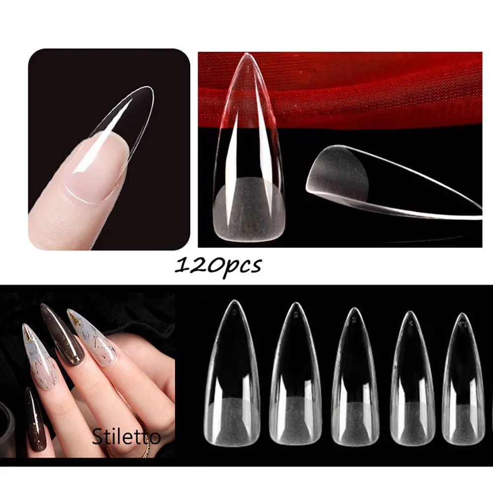 120pcs/bag Matte Press On Nail Tips Soft Full Cover False Nails Oval Almond Sculpted Fake Nail - Hands of Hope