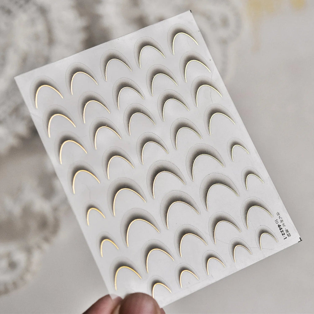 1pcs New 5D Bronzing Punk Heart Moon Nail Art Charms Gothic Star Adhesive Slider Press on Nail Decoration Decals Accessories DIY - Hands of Hope