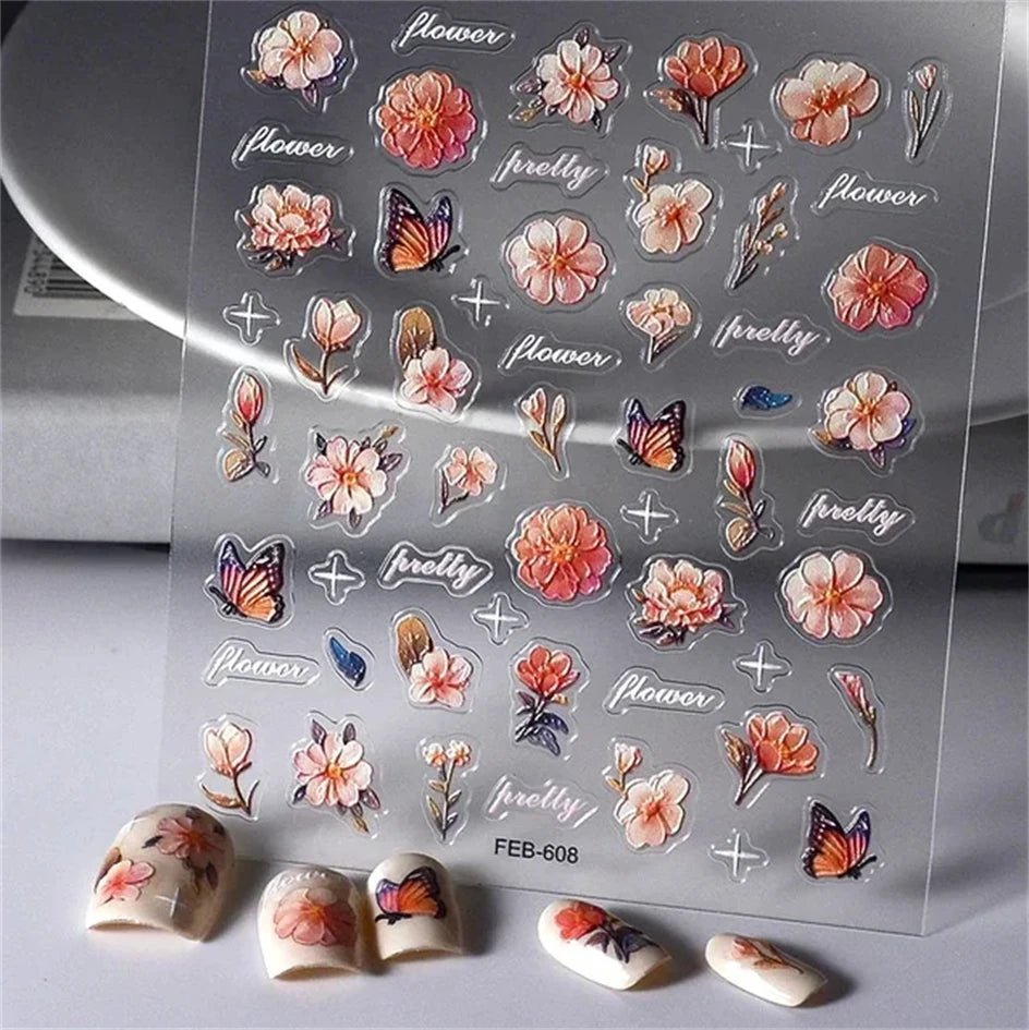 1pcs New 5D Bronzing Punk Heart Moon Nail Art Charms Gothic Star Adhesive Slider Press on Nail Decoration Decals Accessories DIY - Hands of Hope