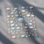 1pcs New 5D Bronzing Punk Heart Moon Nail Art Charms Gothic Star Adhesive Slider Press on Nail Decoration Decals Accessories DIY - Hands of Hope