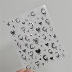 1pcs New 5D Bronzing Punk Heart Moon Nail Art Charms Gothic Star Adhesive Slider Press on Nail Decoration Decals Accessories DIY - Hands of Hope