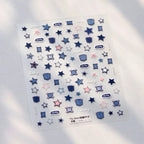 1pcs New 5D Bronzing Punk Heart Moon Nail Art Charms Gothic Star Adhesive Slider Press on Nail Decoration Decals Accessories DIY - Hands of Hope