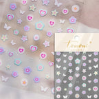 1pcs New 5D Bronzing Punk Heart Moon Nail Art Charms Gothic Star Adhesive Slider Press on Nail Decoration Decals Accessories DIY - Hands of Hope