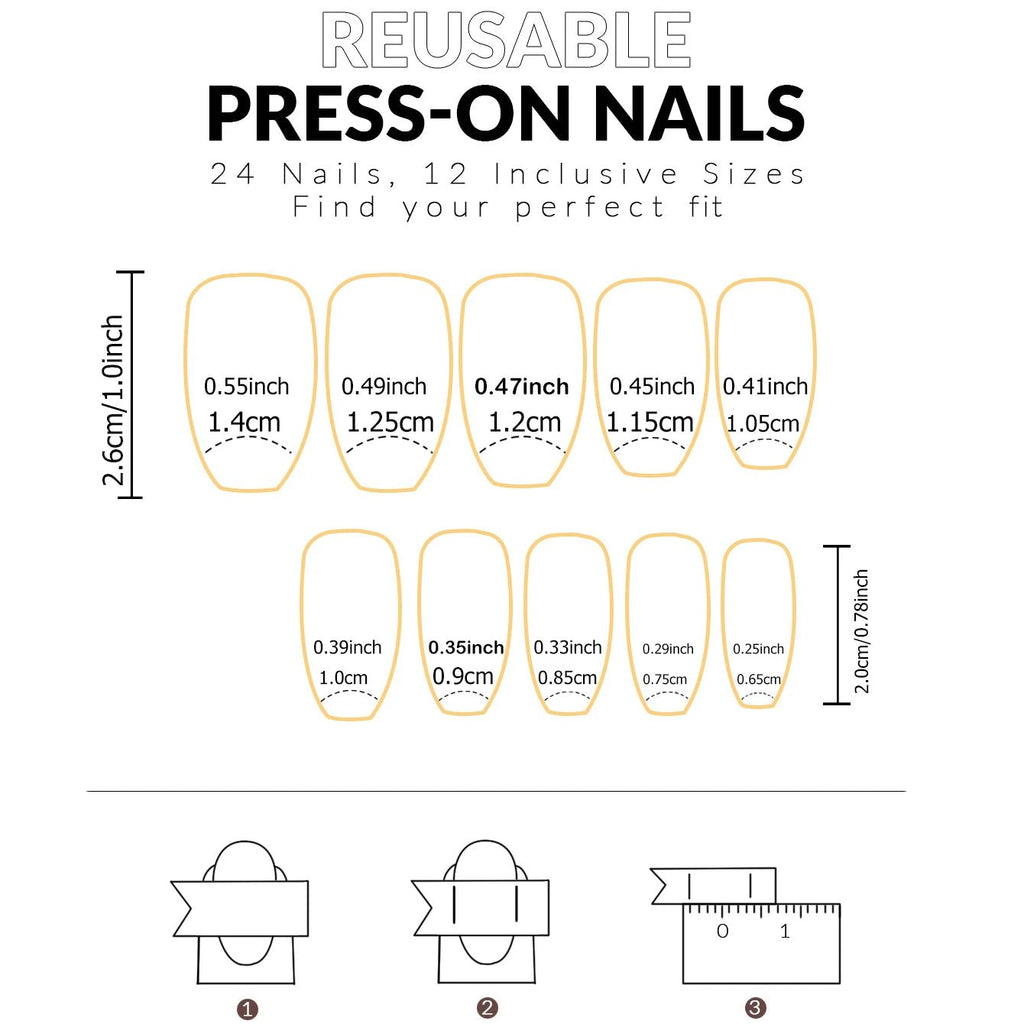 24 Pcs Ballerina Press On Nails Pink Gradient Fake Nails Glossy Artificial Finger Manicure Reusable False Nails For Women - Hands of Hope