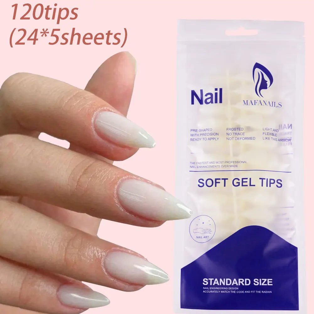 240/120Pcs Colorful French Short Square False Nails Full Cover Fake Nail Tip Extension Acrylic Wearable Ballerina Press on Nails - Hands of Hope