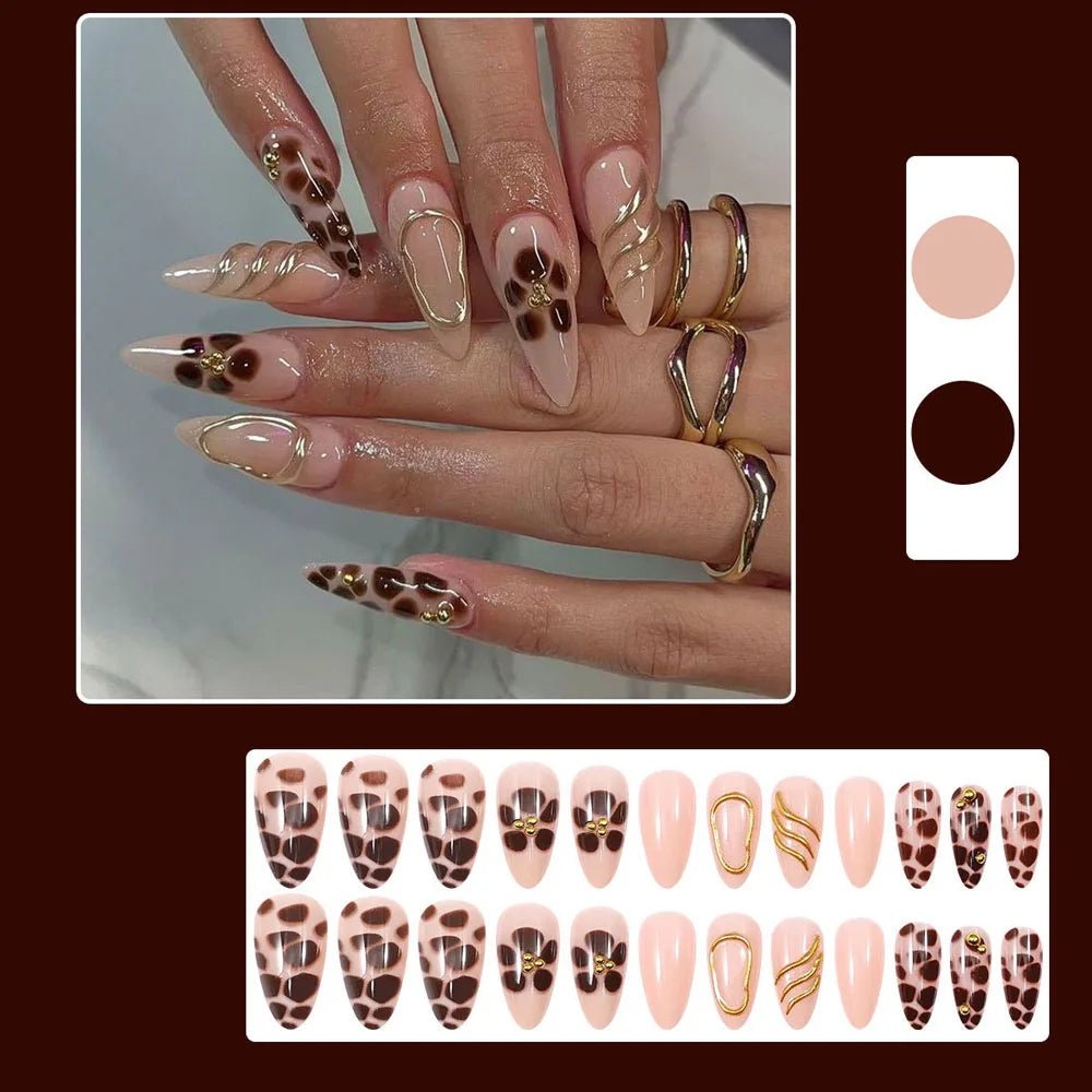 24Pcs Bow Pearl Press on Fake Nails Nude Pink Almond French Stick on False Nail Korean Sweet Girls Wearable Press on Nail + TOOL - Hands of Hope
