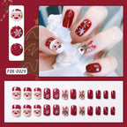 24Pcs Bow Pearl Press on Fake Nails Nude Pink Almond French Stick on False Nail Korean Sweet Girls Wearable Press on Nail + TOOL - Hands of Hope