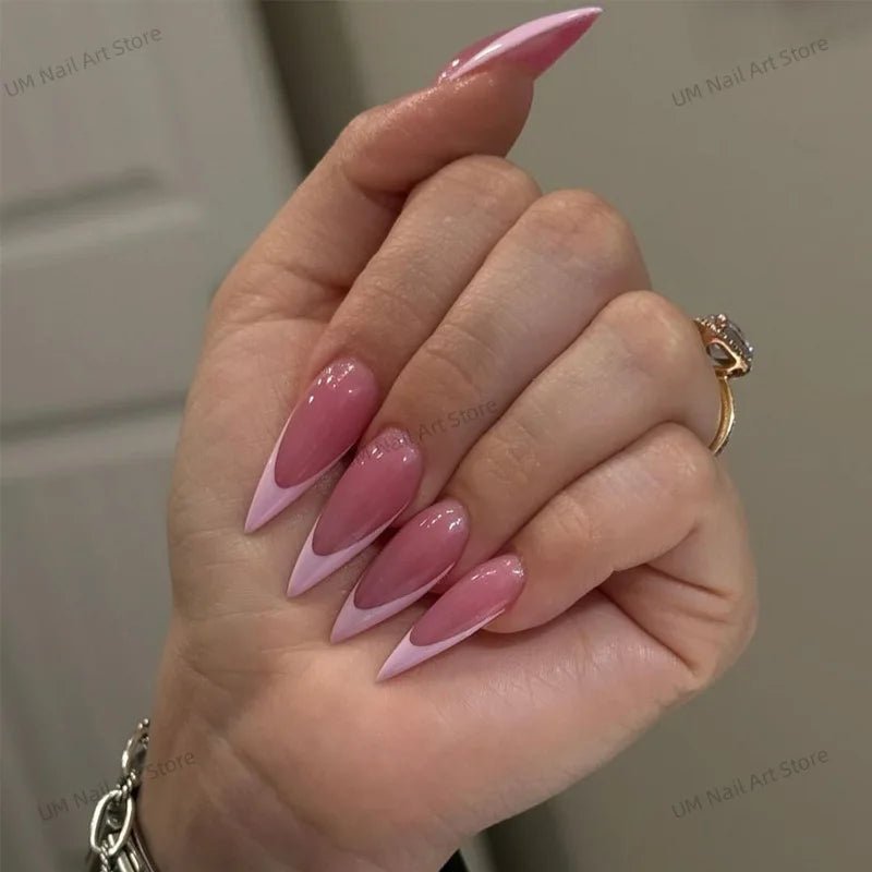 24Pcs Colorful False Nails with Tools Wearable Red Long Coffin Fake Nails Rhinestone Design Ballet Full Cover Press on Nails Tip - Hands of Hope