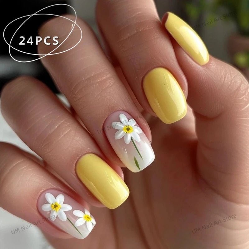 24Pcs Colorful False Nails with Tools Wearable Red Long Coffin Fake Nails Rhinestone Design Ballet Full Cover Press on Nails Tip - Hands of Hope