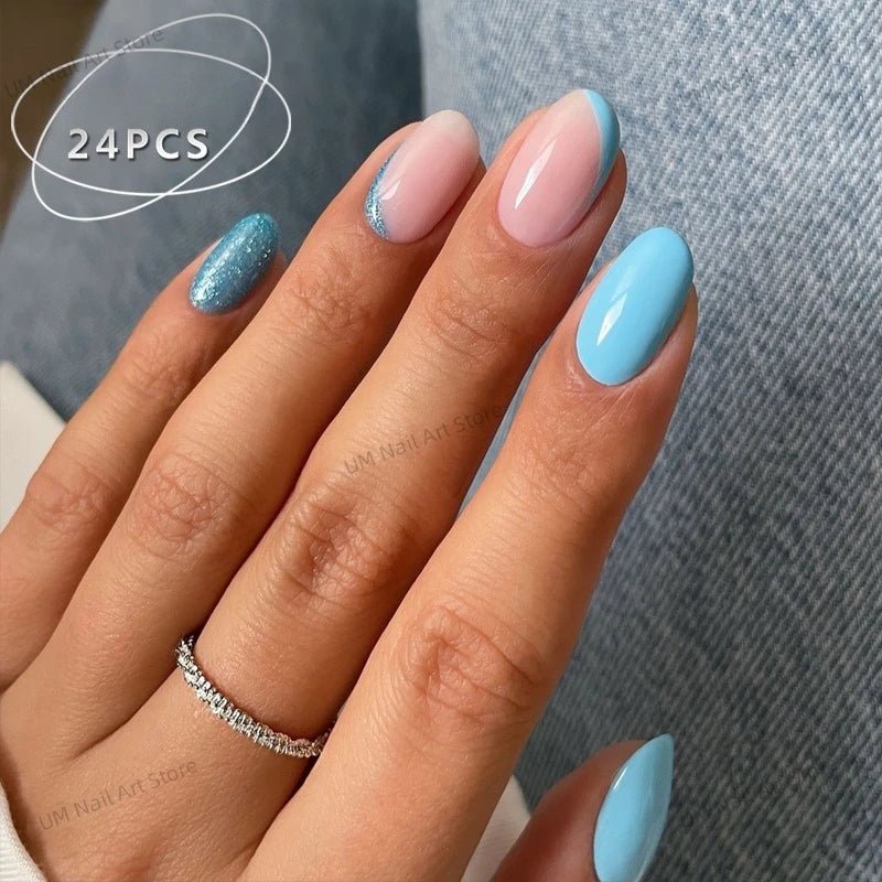 24Pcs Colorful False Nails with Tools Wearable Red Long Coffin Fake Nails Rhinestone Design Ballet Full Cover Press on Nails Tip - Hands of Hope