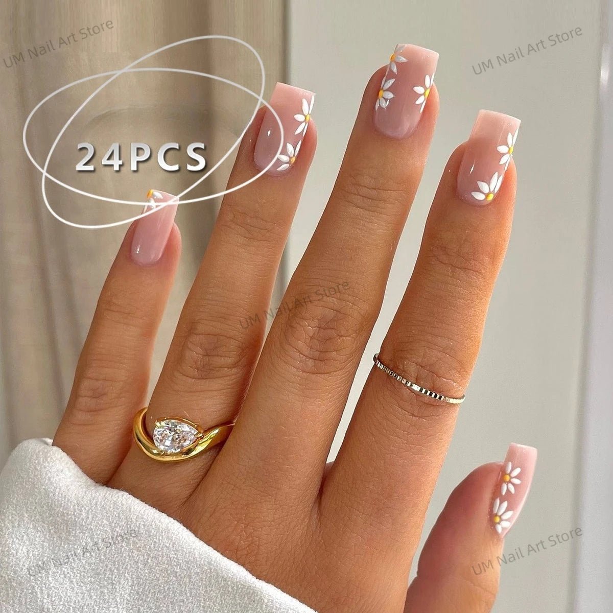 24Pcs Colorful False Nails with Tools Wearable Red Long Coffin Fake Nails Rhinestone Design Ballet Full Cover Press on Nails Tip - Hands of Hope