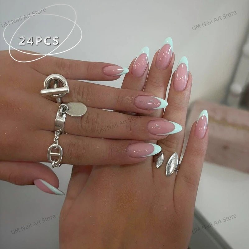 24Pcs Colorful False Nails with Tools Wearable Red Long Coffin Fake Nails Rhinestone Design Ballet Full Cover Press on Nails Tip - Hands of Hope