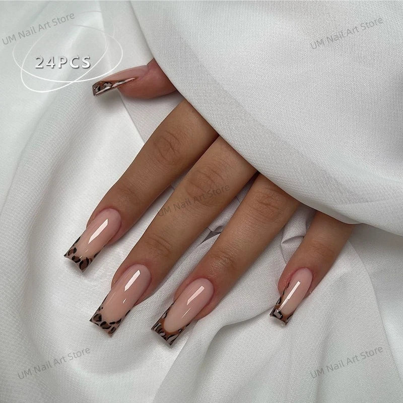 24Pcs Colorful False Nails with Tools Wearable Red Long Coffin Fake Nails Rhinestone Design Ballet Full Cover Press on Nails Tip - Hands of Hope