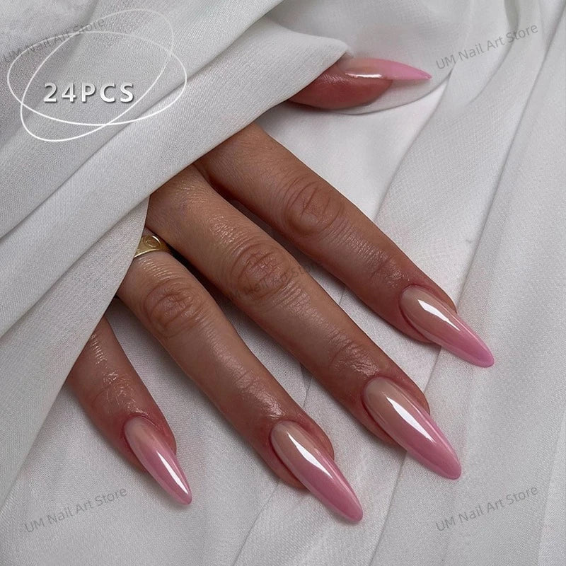 24Pcs Colorful False Nails with Tools Wearable Red Long Coffin Fake Nails Rhinestone Design Ballet Full Cover Press on Nails Tip - Hands of Hope