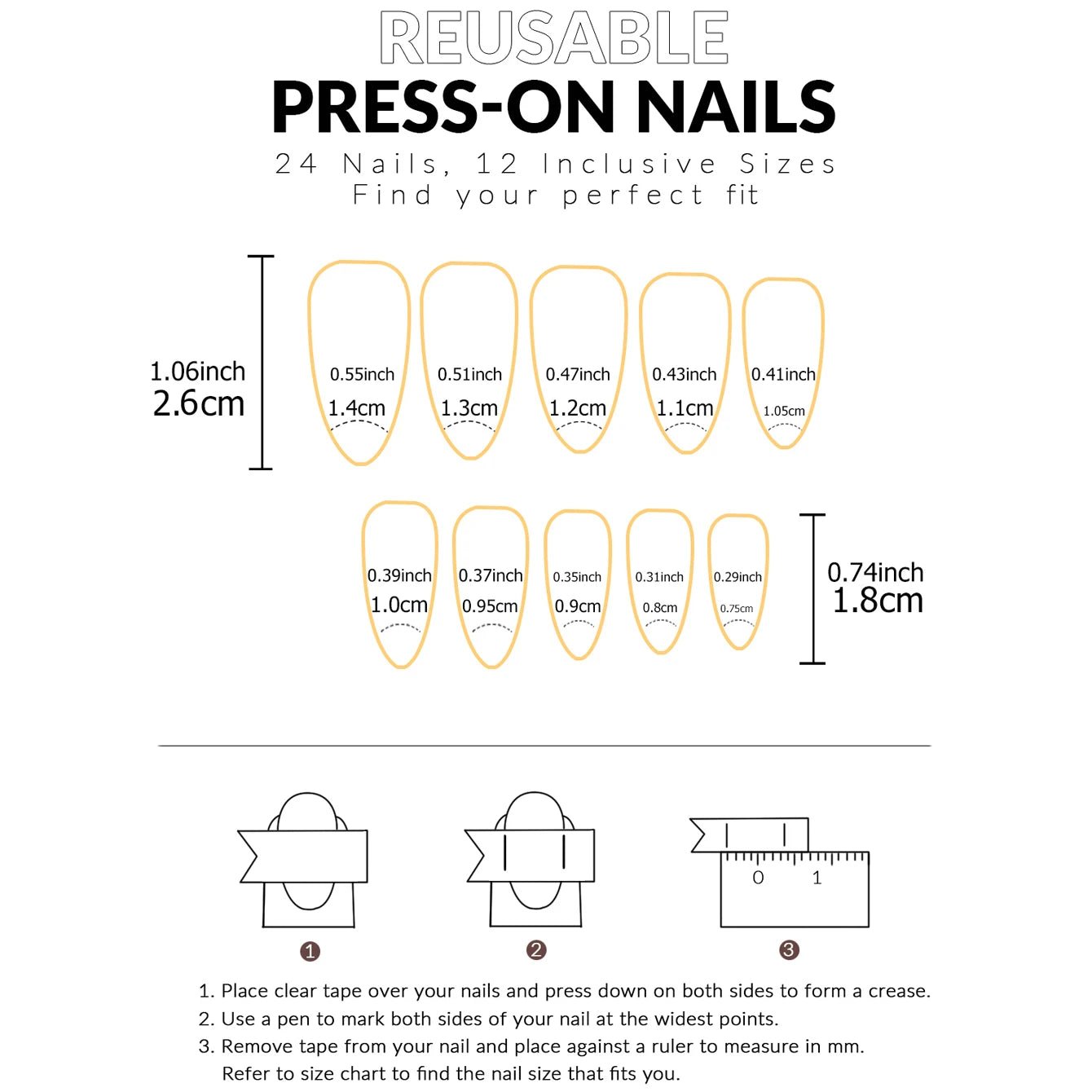 24PCS Pink Glitter French Press - On Nails Short Almond False Nails Glitter Full Cover Gloss Reusable Nails for Women - Hands of Hope