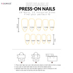 24pcs Tropical Flower Press On Nails Colorful French 3D Crystal Butterfly Shells Pattern Printed False Nails Almond Fake Nail - Hands of Hope