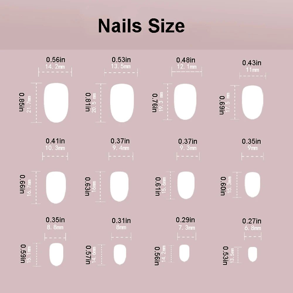 24pcs/set cat eyes fake nails for women girls red brown green blue grey sparkling short tips faux ongles press on false nail - Hands of Hope