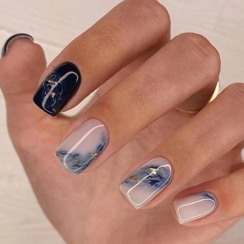 24Pcs/Set Short French Wearing Fake Nails Art Pink Gentle Girl Glitter Pearlized Press on Nail Tips Cute Natural Sweet Ins Style - Hands of Hope