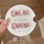 10pcs Love Cat Eye Handmade Press on Nails Simple Fake Nails False Nails Short Artificial Nail Накладные Ногти Uñas Postizas 네일팁