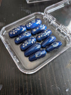 Hand crafted reusable premade manicure set- Blue Moon Design