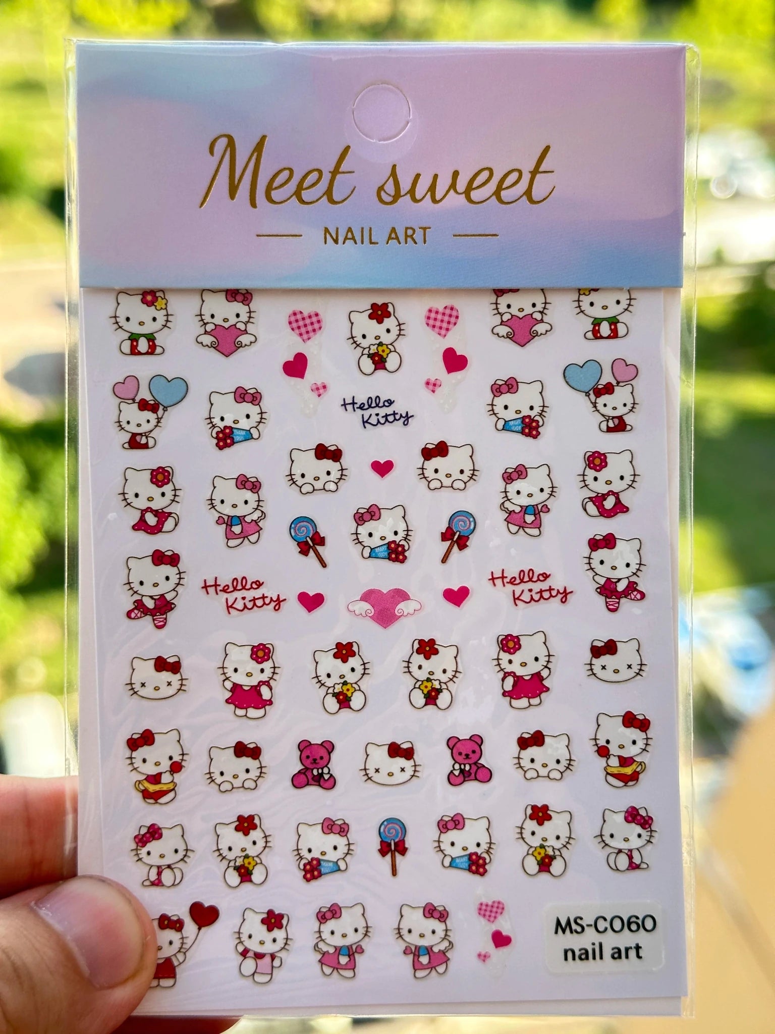 4PCS/1PC Set 3D Kawaii Sanrioed Nail Stickers,Hello Kitty Kuromi Melody Cartoon Nail Decals Decoration Supplies,Press on Nails - Hands of Hope