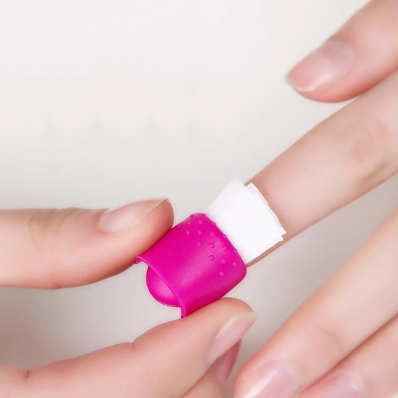 5 Pcs Nail Remover Wraps Rubber Finger Cots