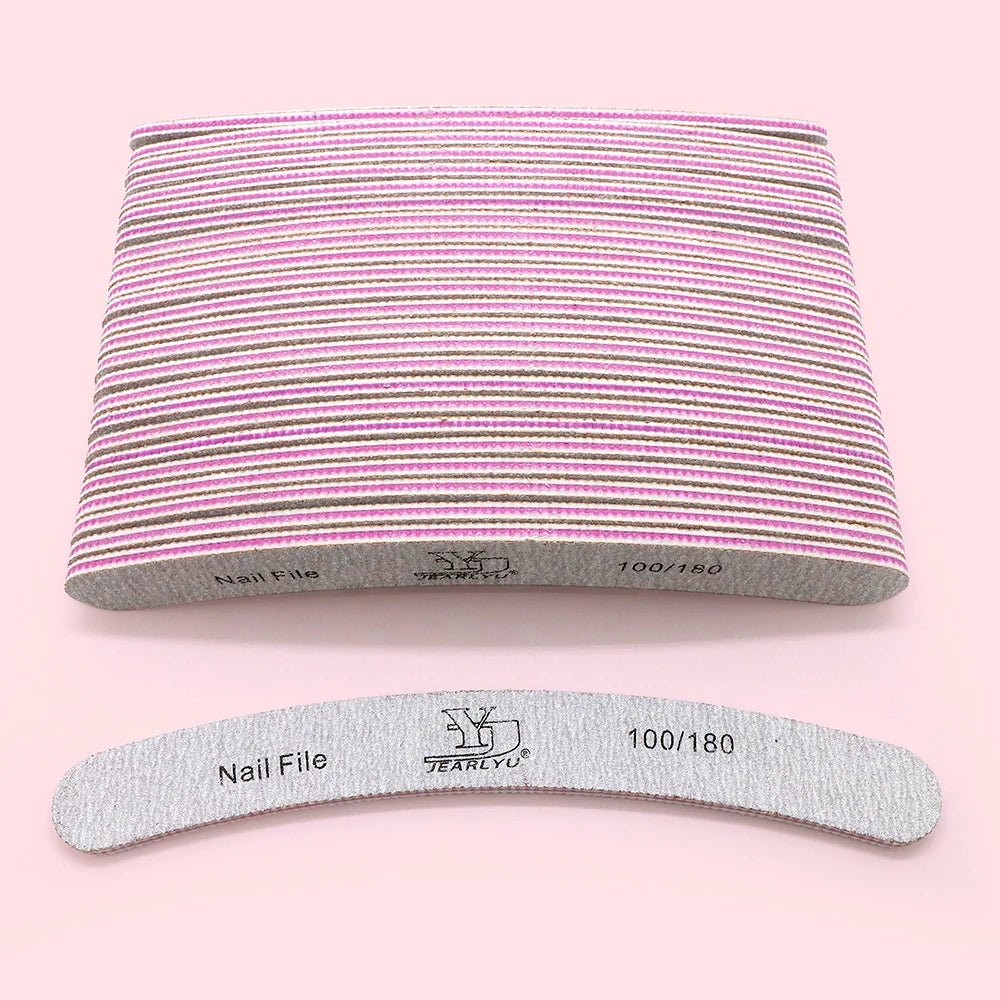 5/25Pcs/Lot Nail File Mix Color 80/100/150/180/240 Grit Professional Sandpaper Cuticle Remover Buffer Files Manicure Tool Set - Hands of Hope