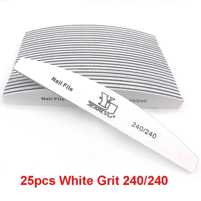 5/25Pcs/Lot Nail File Mix Color 80/100/150/180/240 Grit Professional Sandpaper Cuticle Remover Buffer Files Manicure Tool Set - Hands of Hope